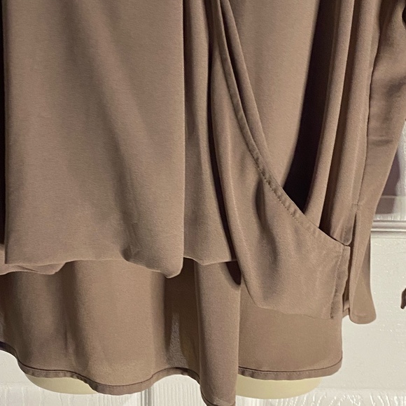 Silky Blouse with Cross over at neck - Picture 2 of 4